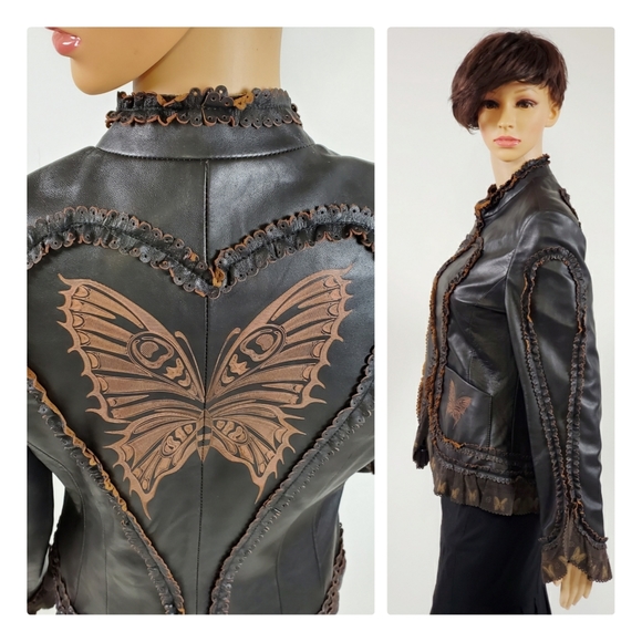 Mill Valley Leather Jackets & Blazers - Leather butterfly jacket